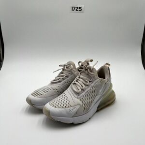 Nike‎ Air Max 270 943345-103 Boys 5 Us Casual Shoes White Silver Mesh Sneaker